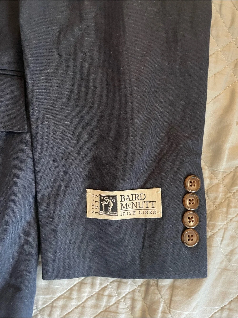 J. CREW Ludlow Slim-fit suit jacket in Baird McNutt Irish cotton-linen 40 S $328